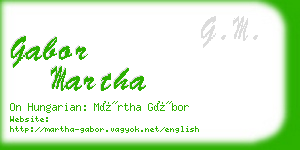 gabor martha business card